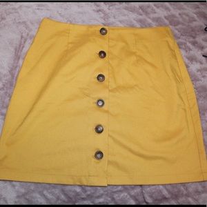 Super Cute Mustard Mini Skirt